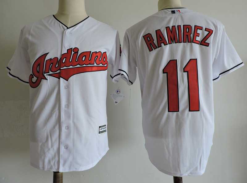 Cleveland Indians #11 Jose Ramirez White New Cool Base Jersey,We sell and wholesale Cleveland Indians #11 Jose Ramirez White New Cool Base Jersey on line form chian!